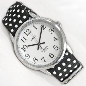 Timex Indiglo Watch Polka Dot Nylon Band 35mm